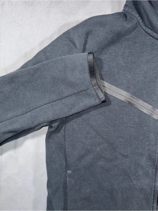 Nike Hoodie Mens Medium Gray Tech Fleece Windrunner Full Zip Sweatshirt - Picture 5 of 8